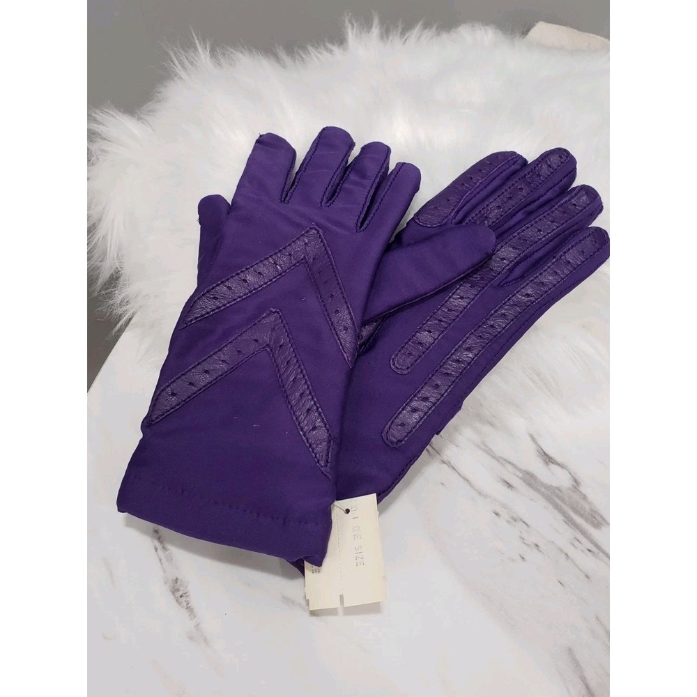 NEW Vintage ISOTONER Warm Lined Aris Womens Gloves DRIVING PURPLE 90S 80S CAR